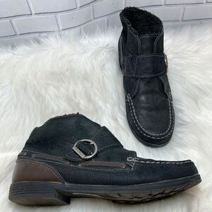 Eddie Bauer Black Suede Booties Size 8.5
